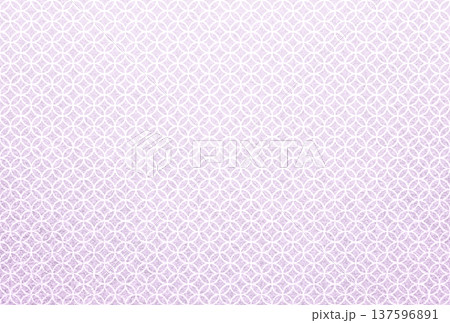 キラキラ輝く繊細な淡い紫色の模様に白い七宝柄を重ねた背景画像9 137596891