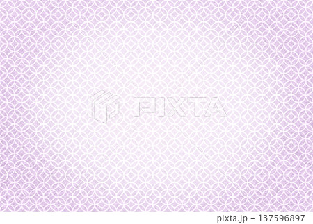 キラキラ輝く繊細な淡い紫色の模様に白い七宝柄を重ねた背景画像15 137596897