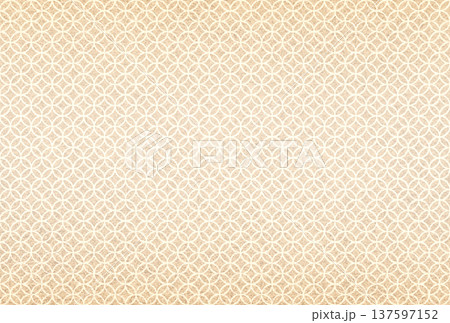 キラキラ輝く繊細な淡い茶色の模様に薄黄色の七宝柄を重ねた背景画像3 キラキラ輝く繊細な淡い茶色の模様に薄黄色の七宝柄を重ねた背景画像3 137597152