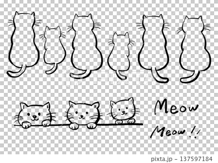 Hand drawn cat illustration Hand drawn cat illustration 137597184