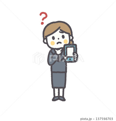 オフィスで働く女性色々な表情とポーズセット オフィスで働く女性色々な表情とポーズセット 137598703