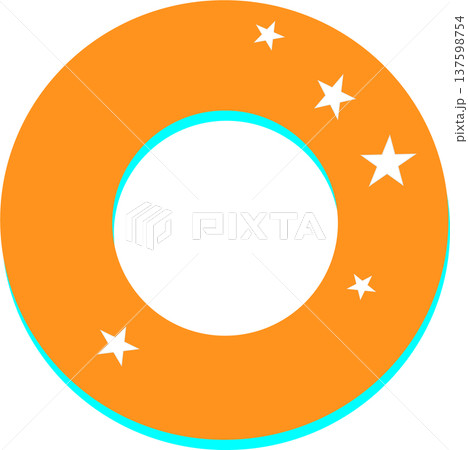 シンプルでかわいい浮き輪のイラスト 137598754