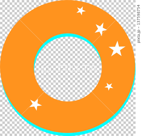 シンプルでかわいい浮き輪のイラスト 137598754