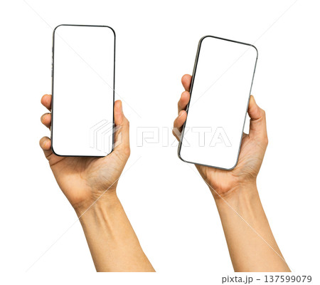 Mobile smart phone for communication isolated on white background. 137599079
