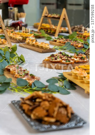 Assorted gourmet catering snacks Assorted gourmet catering snacks 137599288