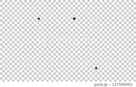 ろくぶんぎ座のイラスト（黒色の星のみで連結線なし） 137599462