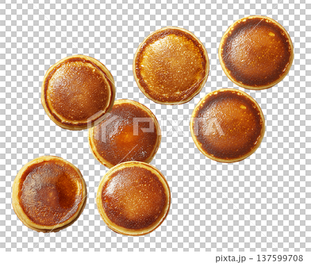 Multiple stacks of golden brown pancakes isolated on white background, concept of breakfast or food abundance Multiple stacks of golden brown pancakes isolated on white background, concept of breakfast or food abundance 137599708