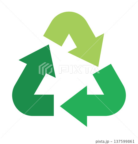 シンプルなサイクルの矢印 137599861