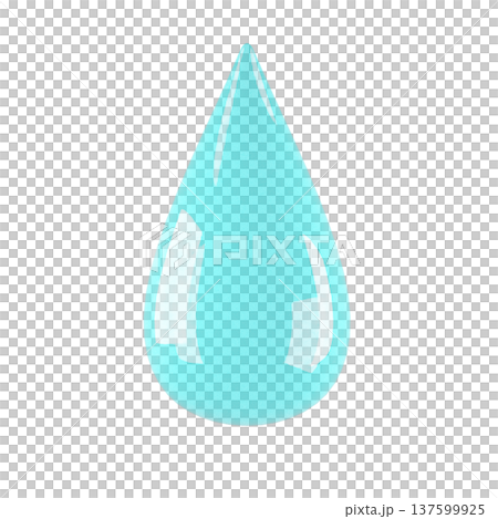 水色の雫の3Dイラスト 水色の雫の3Dイラスト 137599925