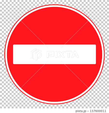 "No entry for vehicles" Japanese traffic sign icon 137600011