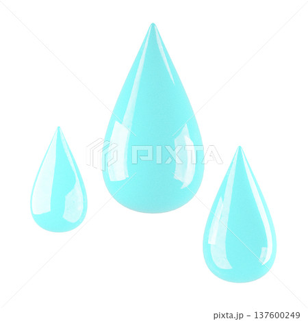 水色の雨の3Dイラスト 水色の雨の3Dイラスト 137600249