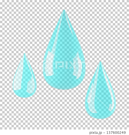 3D illustration of light blue rain 137600249