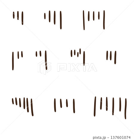 シンプルなショックのアイコンセット（モノクロ） 137601074