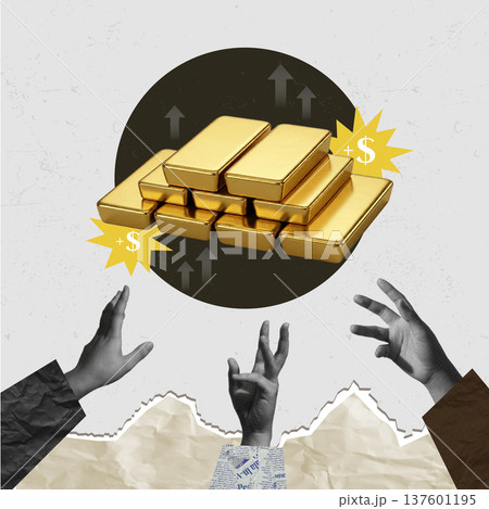 The price of gold is going up with rising trends and financial growth. The price of gold is going up with rising trends and financial growth. 137601195