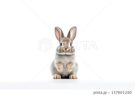 Adorable rabbit isolated on a white background Adorable rabbit isolated on a white background 137601280