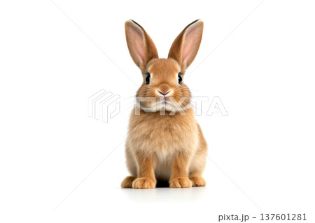 Adorable rabbit isolated on a white background Adorable rabbit isolated on a white background 137601281