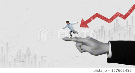 Collage representing balancing risks and opportunities in business. Collage representing balancing risks and opportunities in business. 137601453