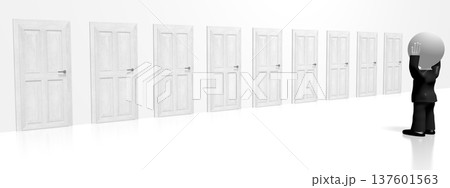 3D choice concept, businessman 3D choice concept, businessman 137601563