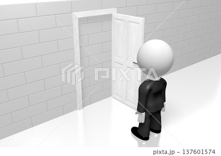 3D disappointment, obstacle concept 3D disappointment, obstacle concept 137601574
