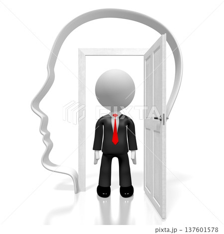 3D head concept, businessman 137601578
