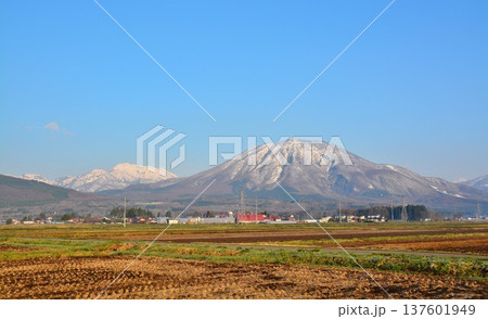 残雪の黒姫山 137601949