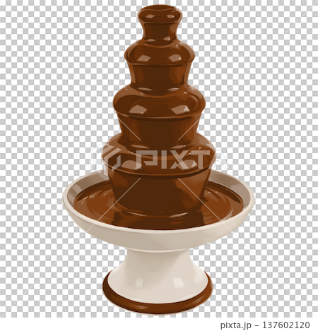 巧克力噴泉插圖素材 137602120