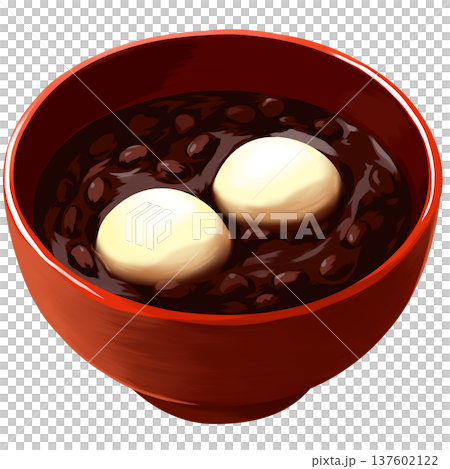 日式點心插圖，包括禪齋和麻糬。 137602122