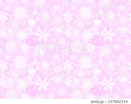花のシームレスパターン　D-2' 137602134