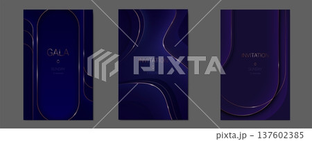 Elegant abstract background with golden thin lines 137602385