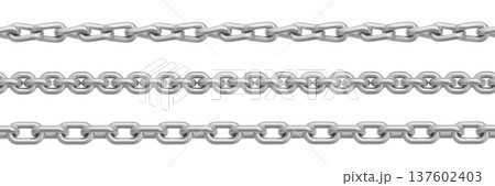 Silver chain links, seamless steel metal pattern 137602403