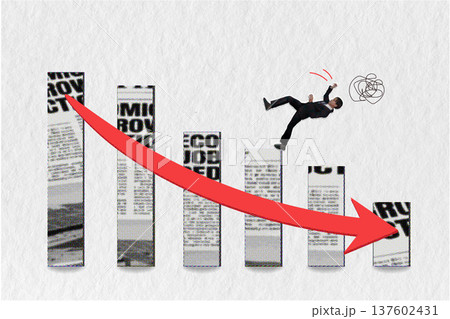 Showing fluctuating economic graphs and business reactions. Showing fluctuating economic graphs and business reactions. 137602431