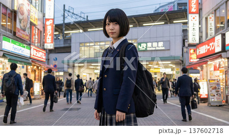 街に立つ女性 137602718