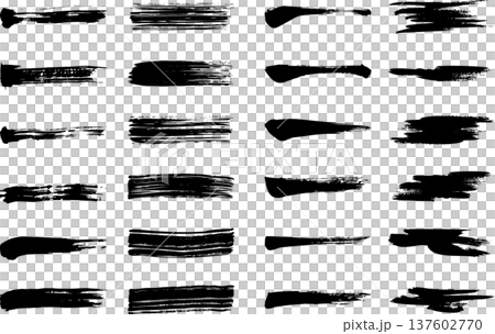 Set of Japanese style brush strokes 137602770