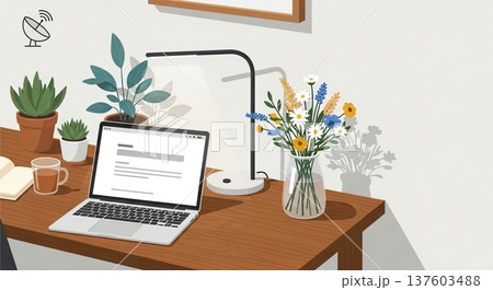 穏やかな在宅ワーク風景 137603488