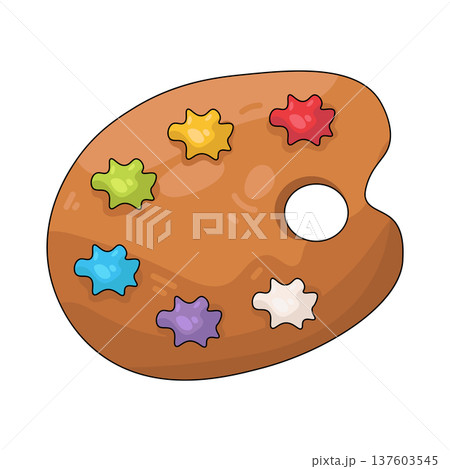 Illustration of paint palette 137603545