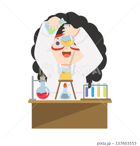 Scientist Conducting Experiment in Laboratory Scientist Conducting Experiment in Laboratory 137603553