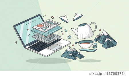 リモートワークとティータイム 137603734