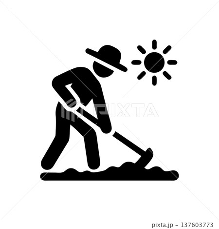 Laboring Under The Scorching Sun Icon Laboring Under The Scorching Sun Icon 137603773