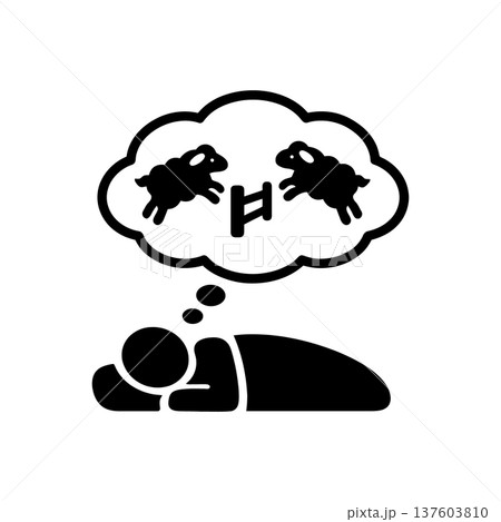 Counting Sheep Insomnia Dream Icon 137603810