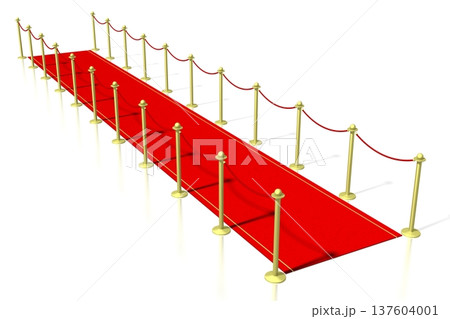 3D red carpet illustration, white background 3D red carpet illustration, white background 137604001