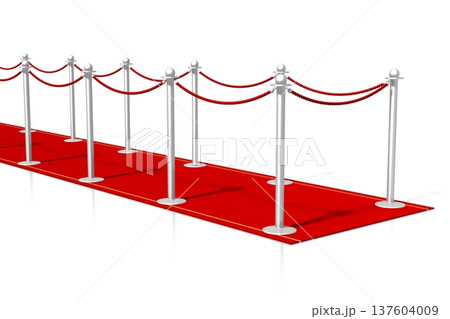 3D red carpet illustration, white background 3D red carpet illustration, white background 137604009