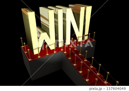 3D red carpet illustration - winner concept 3D red carpet illustration - winner concept 137604049