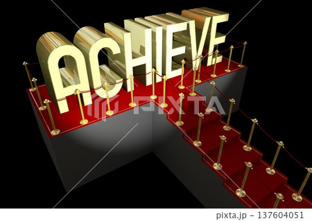 3D red carpet illustration - achievement concept 3D red carpet illustration - achievement concept 137604051