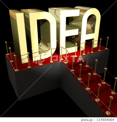 3D red carpet illustration - idea concept 3D red carpet illustration - idea concept 137604064