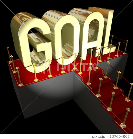 3D red carpet illustration - goal concept 3D red carpet illustration - goal concept 137604065