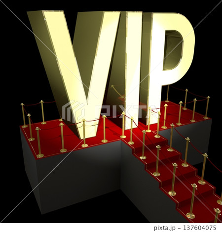 3D red carpet illustration - VIP concept 3D red carpet illustration - VIP concept 137604075