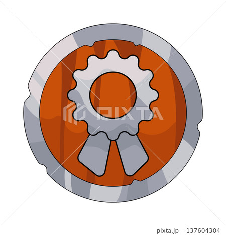 Illustration of achievement button 137604304