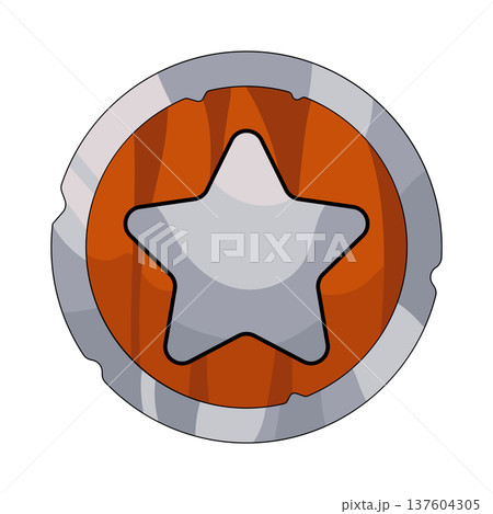 Illustration of star button 137604305