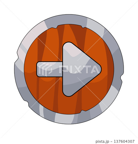 Illustration of right arrow button 137604307