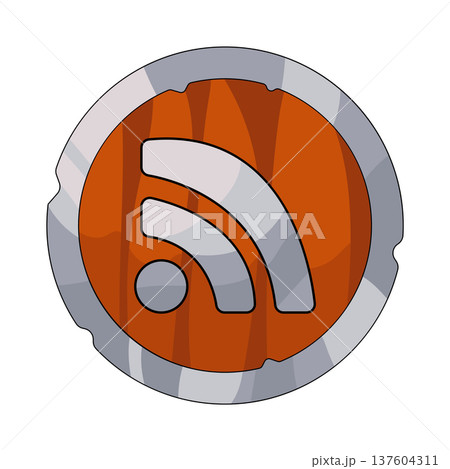Illustration of WiFi button Illustration of WiFi button 137604311